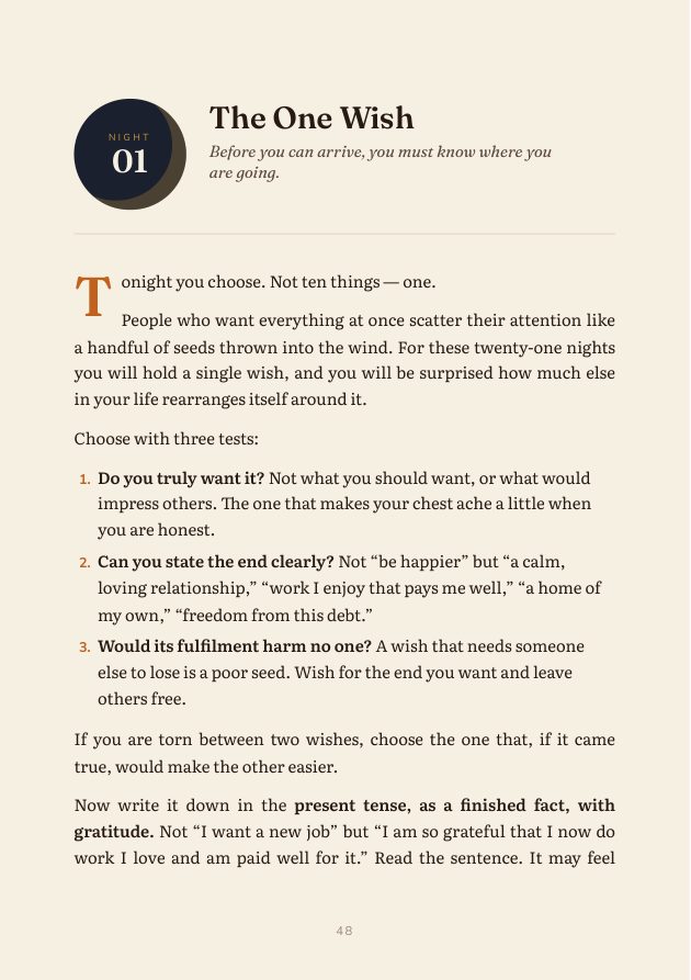 Night 1: The One Wish