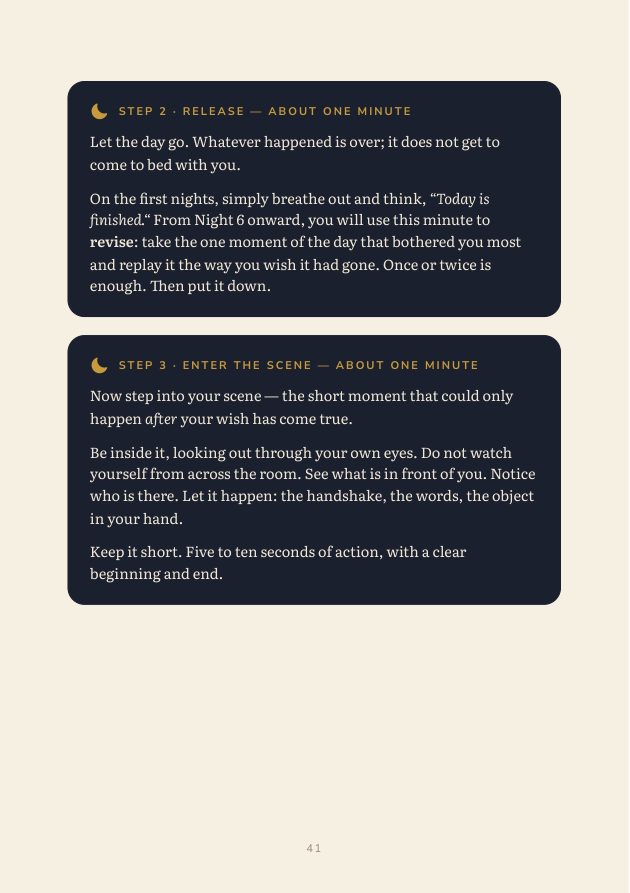 The 5-Minute Night Ritual, step by step